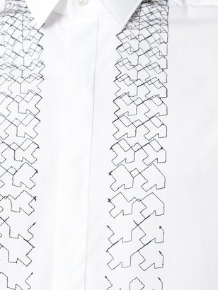 Lanvin embroidered stripe detail shirt
