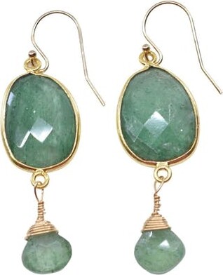 a_blonde_and_her_bag_jewelry Victoria Ojai Earring In Strawberry Quartz - Green