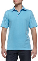Thumbnail for your product : Ermenegildo Zegna Pique Short-Sleeve Polo, Turquoise