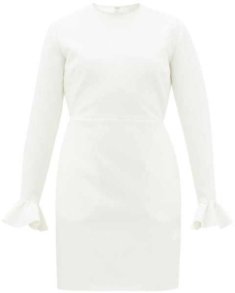 msgm white ruffle dress