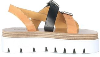 MM6 MAISON MARGIELA Sandal In Black And Brown Leather