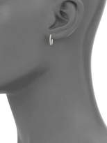Thumbnail for your product : Ef Collection Diamond & 14K White Gold Huggie Earrings/0.5"