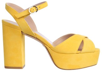 stuart weitzman yellow sandals