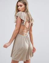 Thumbnail for your product : Oh My Love Frill Skater Dress With Strappy Back