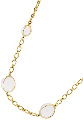 Verdura 18kt Yellow Gold Rock Crystal Bubble Necklace