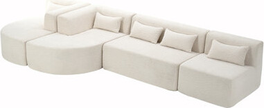 Latitude Run Versatile Upholstered Sofa with Multiple Configurations and Extra Pillows for Living Room