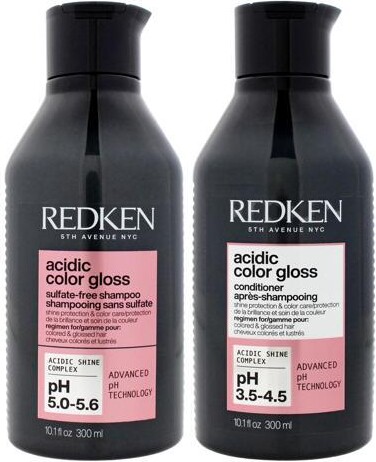 Redken Acidic Color Gloss Kit by for Unisex - 2 Pc Kit 10.1oz Shampoo, 10.1oz Conditioner