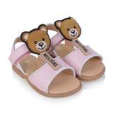 Thumbnail for your product : Moschino MoschinoPink Leather Teddy Sandals