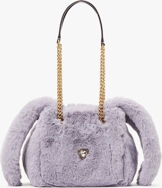 Kate Spade Fluff Embellished Faux Fur Small Bucket Bag - ShopStyle