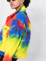 Thumbnail for your product : Alexandre Vauthier Tie-Dye Button-Up Denim Jacket