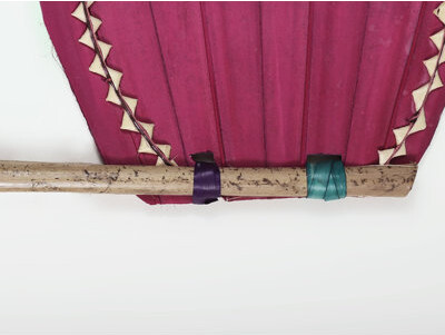 Foundry Select 15" Palm Leaf Handmade Fan (Vanishing Art)