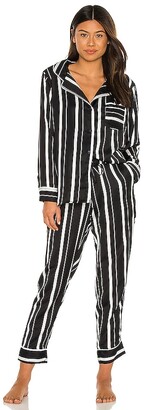 Plush Silky Stripe PJ Set