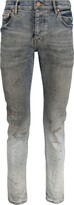 Thumbnail for your product : Purple Brand Blue Distressed Finish Low Rise Skinny Jeans