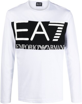 EA7 Emporio Armani logo-print long-sleeve T-shirt