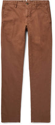Incotex Slim-Fit Stretch-Cotton Trousers - Men - Chocolate