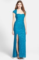Thumbnail for your product : Adrianna Papell Embellished Lace Gown (Online Only)