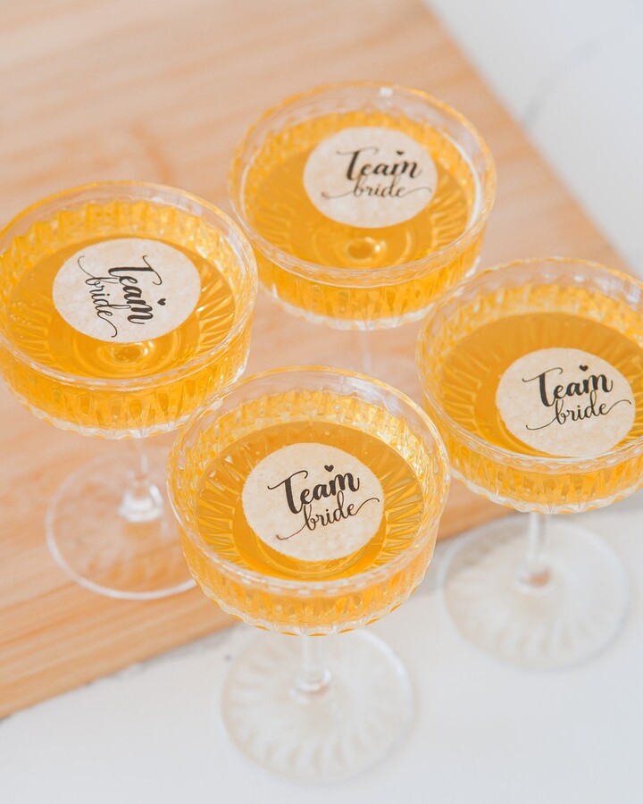 50 Edible Cocktail Toppers - Team Bride Engagement Party