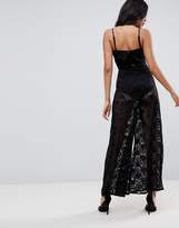 Thumbnail for your product : ASOS Design Jumpsuit in Lace with Wide Leg