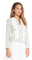 Thumbnail for your product : Rebecca Taylor Mixed Tweed & Lace Jacket