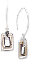 Thumbnail for your product : Nine West Tri-Tone Rectangular Drop Earrings
