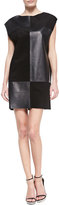 Thumbnail for your product : Derek Lam 10 Crosby Patchwork Suede/Leather Combo Dress