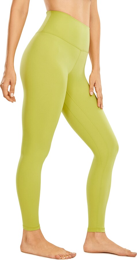CRZ YOGA Women's Brushed Yoga Leggings with Inner Pocket High Waisted  Workout Tights - Naked Feeling Soft - 25 Inches Lemon Vibe 8 - ShopStyle