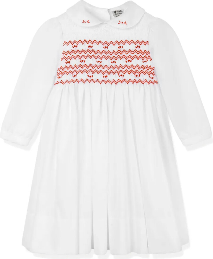 Sarah Louise Smocked-Panel Dress
