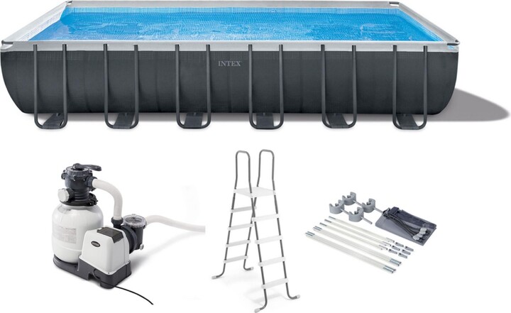 Intex 26367EH 24' x12' x52" Rectangular Ultra Xtr Frame Swimming Pool with Pump