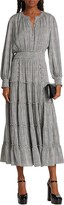 Thumbnail for your product : Elie Tahari Silk-Blend Geometric Snakeskin Tiered Maxi Dress