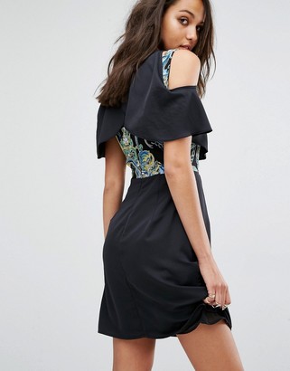 Versace Jeans Cape Dress With 90s Chain Print