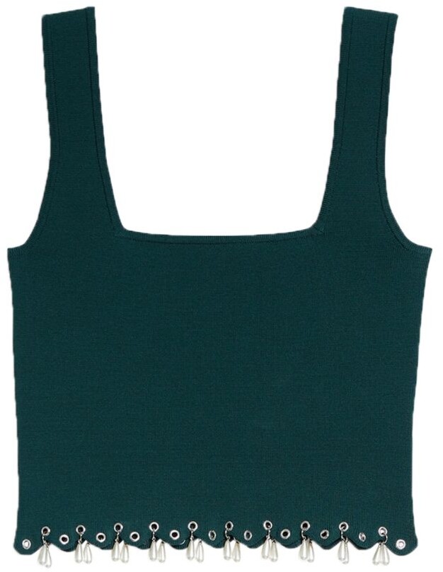 white beaded evening tops