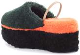 Thumbnail for your product : Fendi Shearling platform slippers