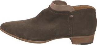 Alberto Fermani Suede Ankle Lace-Up Boots Neutrals Colorblock Pattern Pointed-Toes Exposed Zip Closure at Sides | Alberto Fermani Suede Colorblock Pattern Lace-Up Boots in Neutrals, Women's IT 37.5 | 7.5