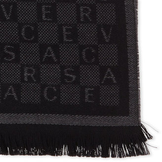 Versace Checker Logo Scarf