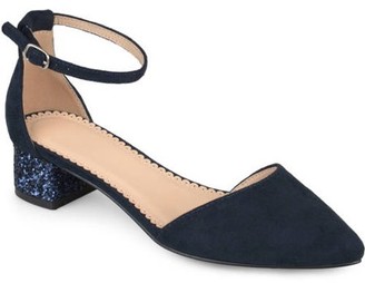 pointed closed toe ankle strap heels