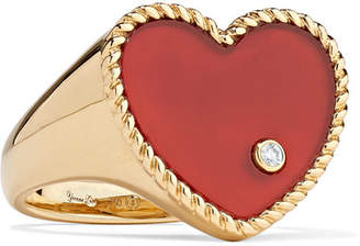 Leon Yvonne 18-karat Gold, Agate And Diamond Ring