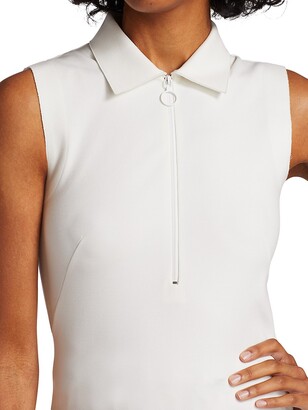 Akris Punto Sleeveless Front Zip Polo Shirt - ShopStyle Tops