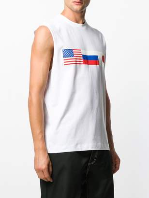 Gosha Rubchinskiy flag print vest top