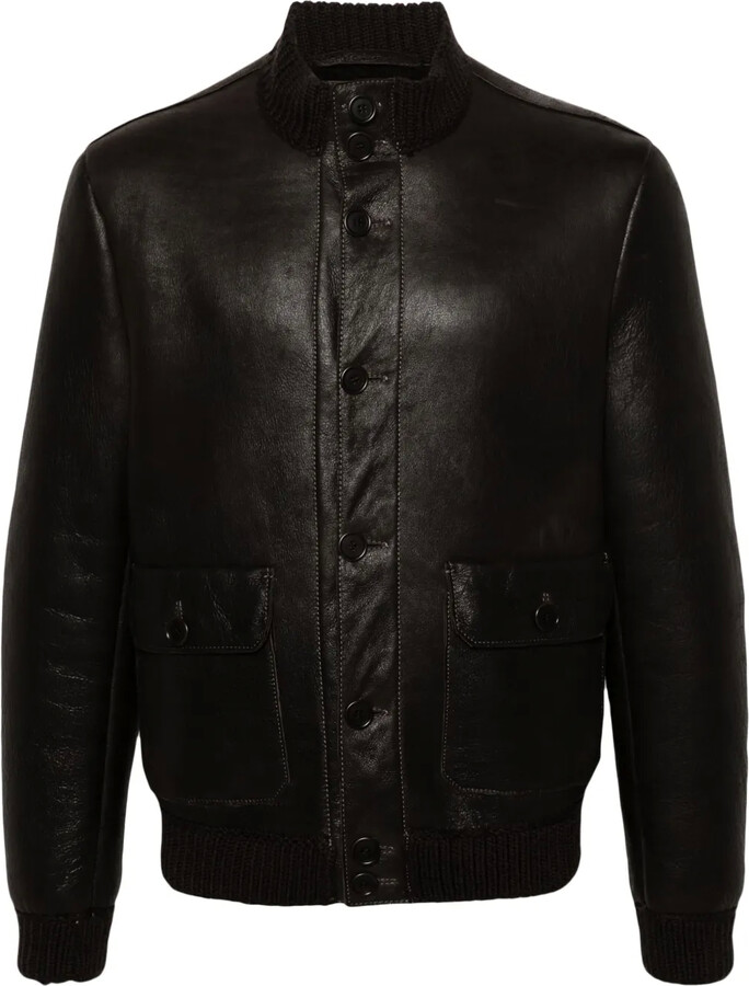 Salvatore Santoro Leather Bomber Jacket