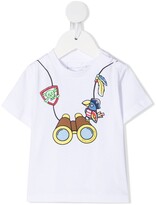 Thumbnail for your product : Stella McCartney Kids pirate binoculars-print T-shirt