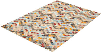 Foundry Select Bromleigh Patchwork Handmade Cowhide Rectangle 5'2\