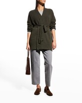 Thumbnail for your product : Officine Generale Claudie Wool Self-Tie Wrap Cardigan