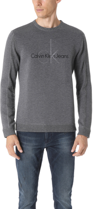 Calvin Klein Jeans Cotton Waffle Logo Sweater