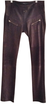 Thumbnail for your product : Jerome Dreyfuss Brown Leather Trousers