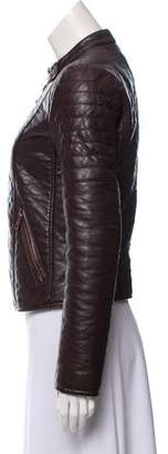 Andrew Marc Faux Leather Long Sleeve Jacket