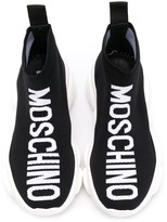 Thumbnail for your product : MOSCHINO BAMBINO Logo-Jacquard High-Top Sock Trainers