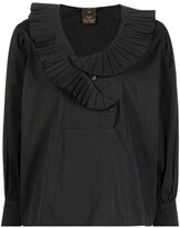 2010s Pre-Owned Ruffle-Trim Blouse 