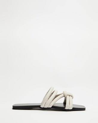 Topshop Women's White Strappy sandals - Penny Leather Double Knot Tubular Sandals - Size 5 at The Iconic