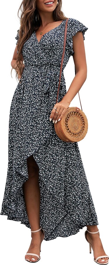 long navy summer dress