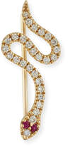 Thumbnail for your product : Sydney Evan Pave Diamond & Ruby Snake Wire Earring